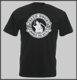 Sled Dogs Born to Run Howl T Shirt